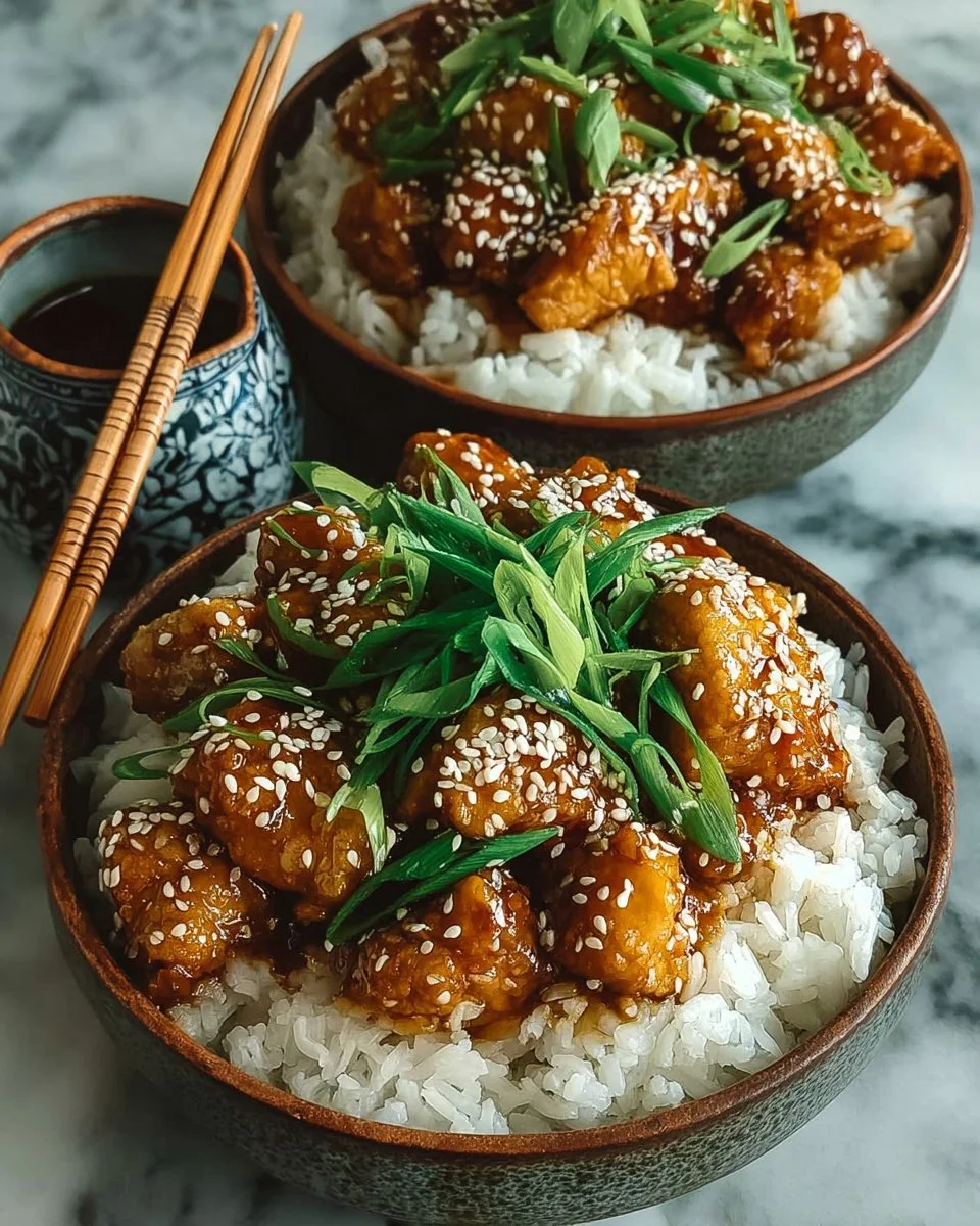 Delicious honey garlic chicken served on a plate