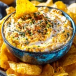 Creamy Bacon Cheddar Ranch Dip served in a bowl with fresh veggies