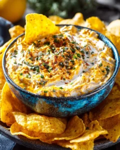 Creamy Bacon Cheddar Ranch Dip served in a bowl with fresh veggies