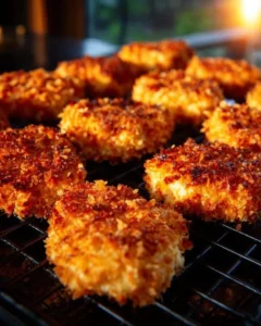 Crispy Parmesan Ranch Chicken Nuggets served on a plate