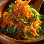 Cucumber Carrot Salad featuring fresh cucumbers and carrots in a vibrant bowl.