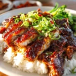 Plate of Hawaiian Teriyaki Chicken with pineapple and rice