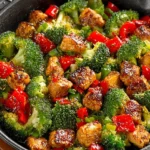 Delicious teriyaki chicken stir fry with colorful vegetables