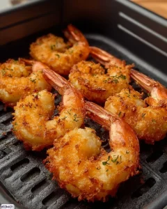 Crispy air fryer frozen tempura shrimp served with dipping sauce