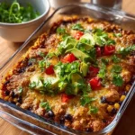 Delicious Chicken Cottage Cheese Enchilada Bowls served in a bowl.