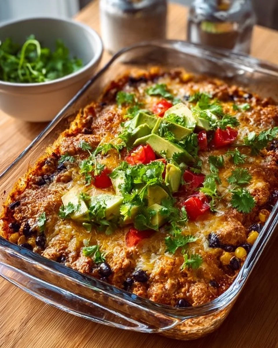 Delicious Chicken Cottage Cheese Enchilada Bowls served in a bowl.