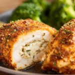 Delicious chicken roll ups served with dipping sauce