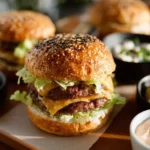 Classic Big Mac burger with layers of beef patties and special sauce