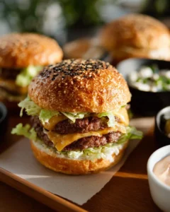 Classic Big Mac burger with layers of beef patties and special sauce