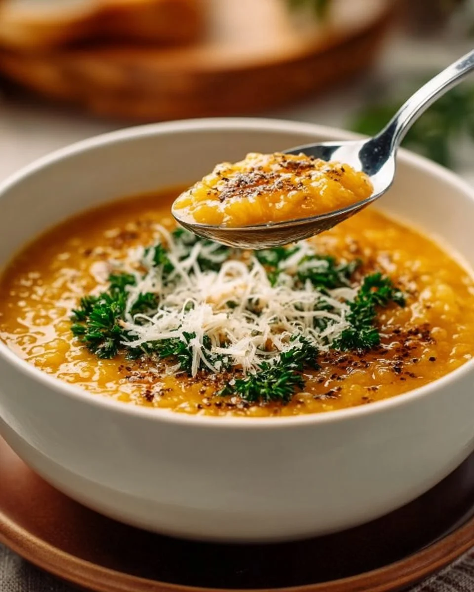 Bowl of homemade Italian Penicillin Soup with fresh ingredients