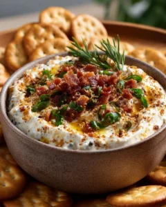 Delicious Million Dollar Dip served with chips for a perfect appetizer