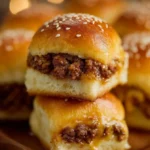 Delicious savory beef sliders served with toppings