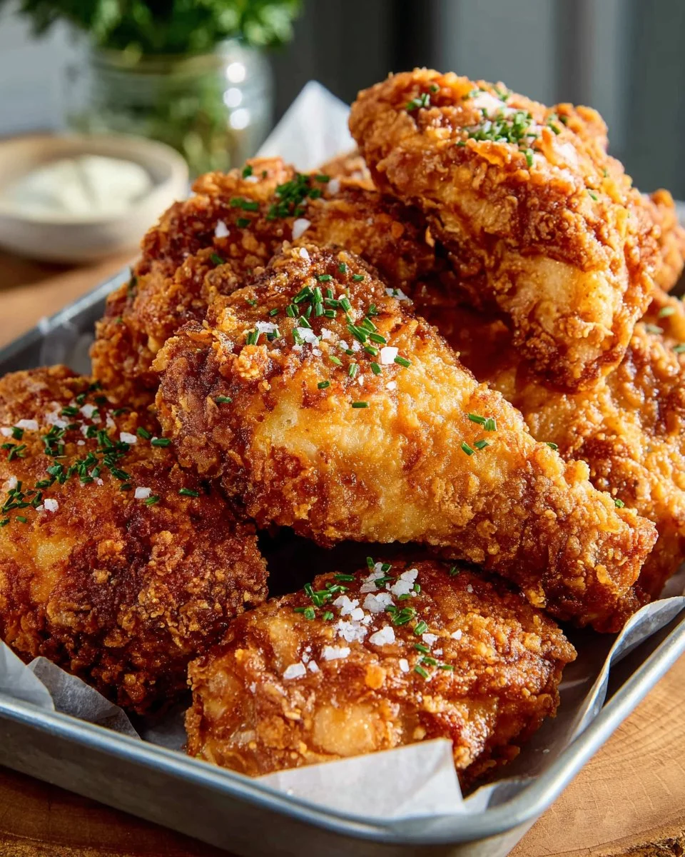 Delicious Southern fried chicken served with sides