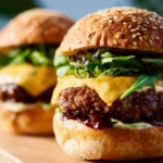 Delicious BBQ Smash Burger topped with melted cheese and fresh ingredients
