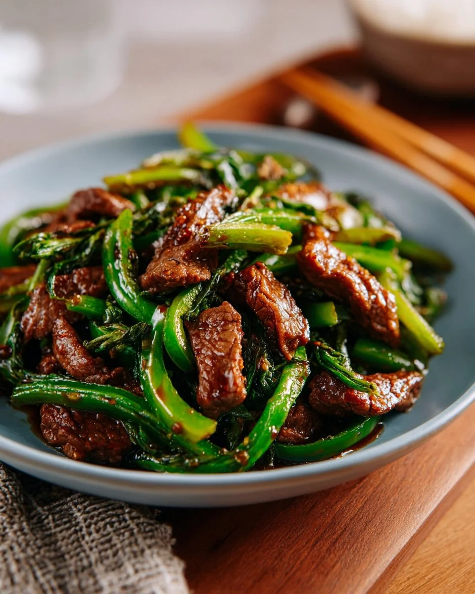 Colorful Pork and Pepper Stir-fry with vegetables in a skillet