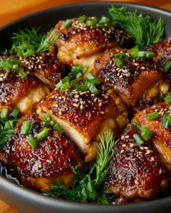 Delicious barbecued pork chicken served with sides