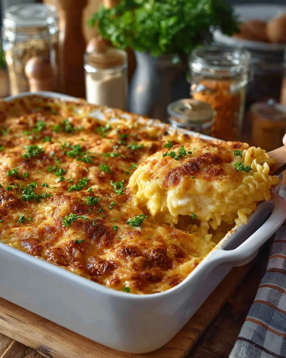 Bowl of creamy Five Cheese Mac and Cheese with a golden crispy topping