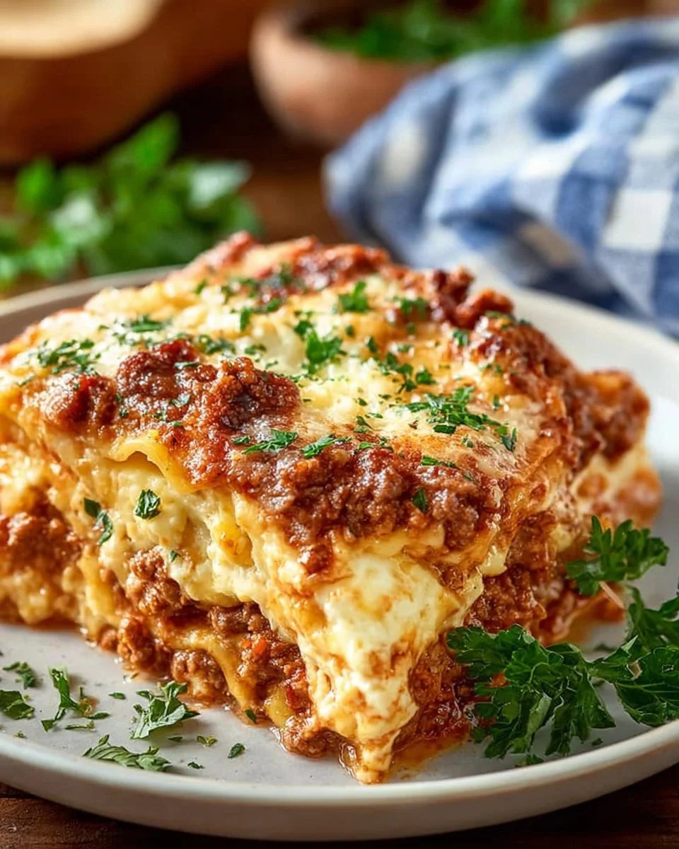Mouth-watering slow cooker lasagna with layers of cheese and sauce