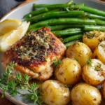 Slow Cooker Lemon Honey Chicken with colorful vegetables in a dish