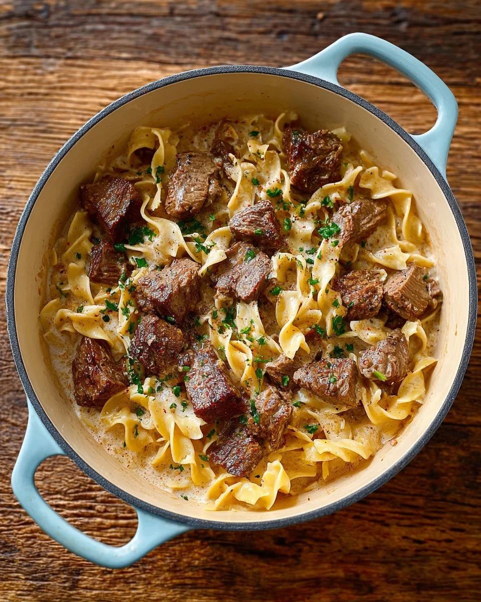 Delicious Beef Stroganoff Soup made in stove, crockpot or Instant Pot