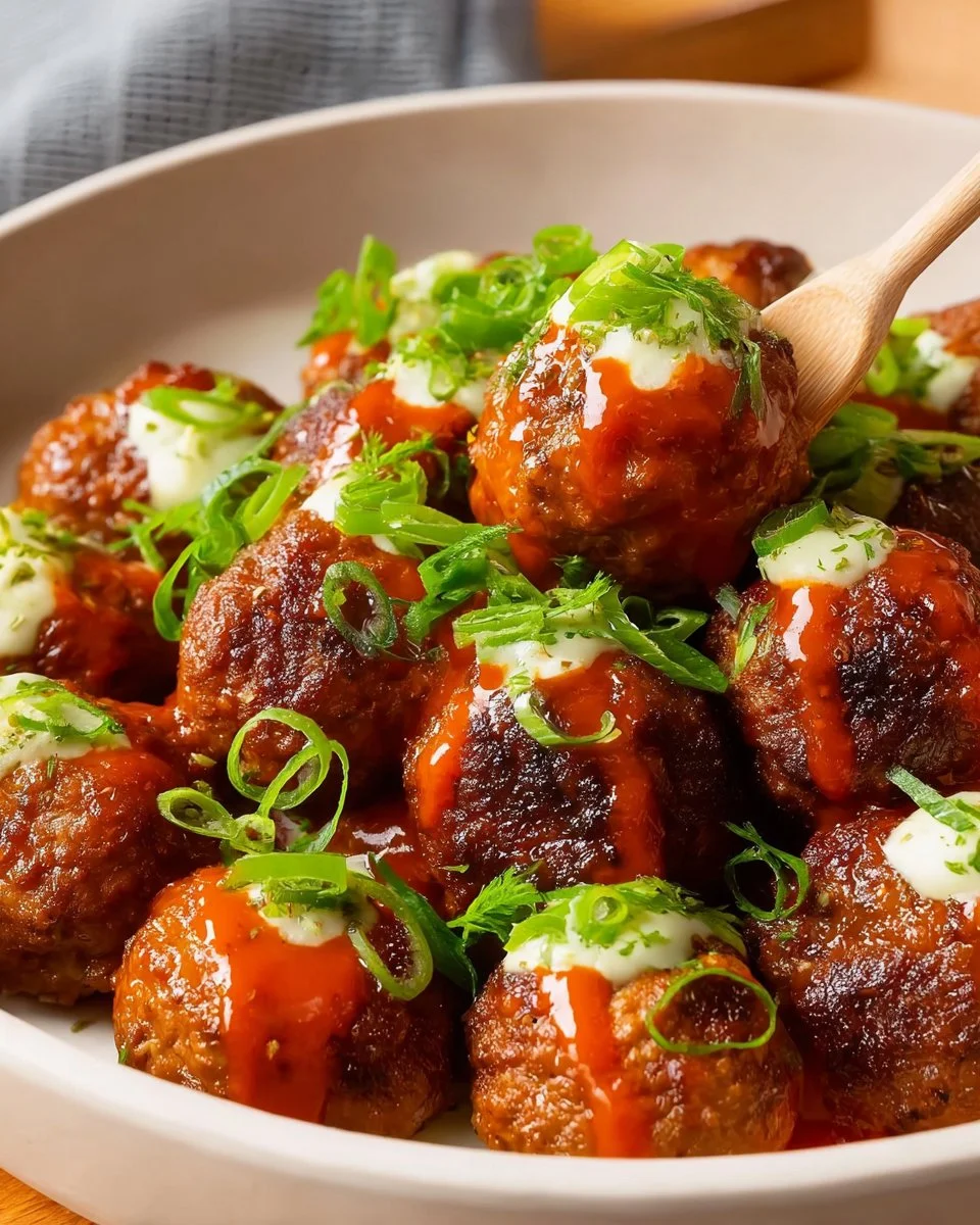 Delicious Crock Pot Buffalo Ranch Meatballs for a savory meal