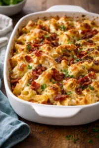 Delicious Crazy Good Casserole cooked and served in a baking dish