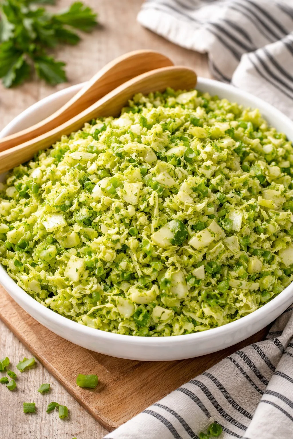 Delicious Green Goddess Salad with fresh greens and creamy dressing