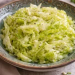 Vibrant Middle Eastern cabbage salad with fresh vegetables and herbs