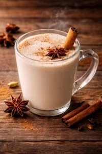 Delicious Vanilla Chai Tea Latte with spices and creamy texture