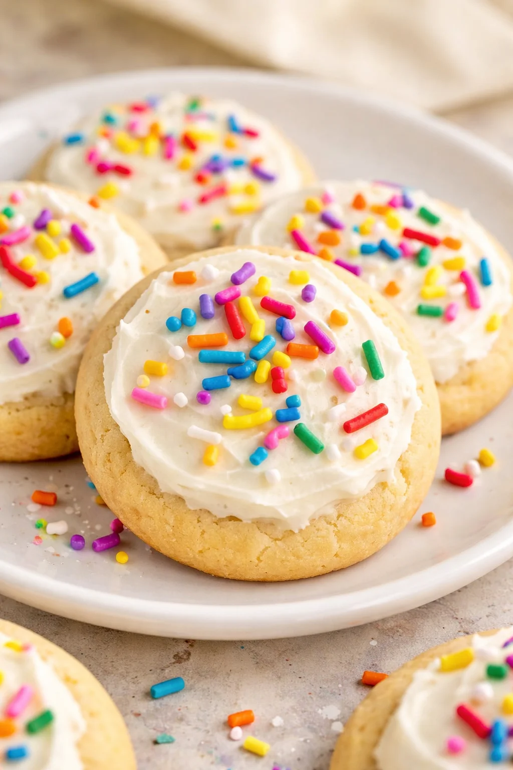 Creamy sugar cookie frosting for decorating baked cookies