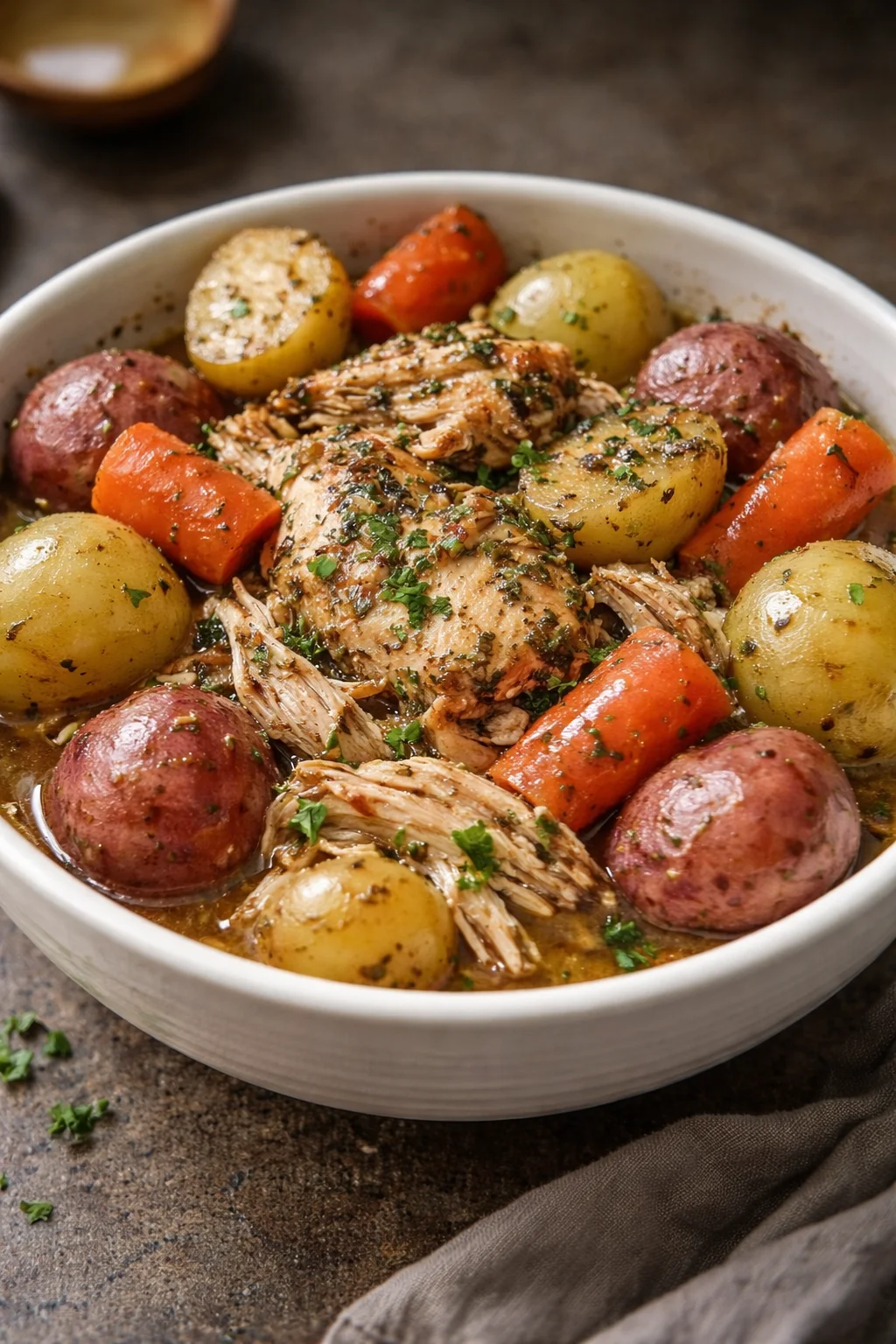 Delicious Garlic Butter Chicken in a Crockpot for easy meal preparation