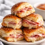 Ham and Cheese Sliders on a platter, perfect for parties and gatherings