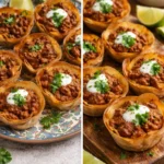 Delicious Taco Ranch Bites served with ranch dipping sauce.