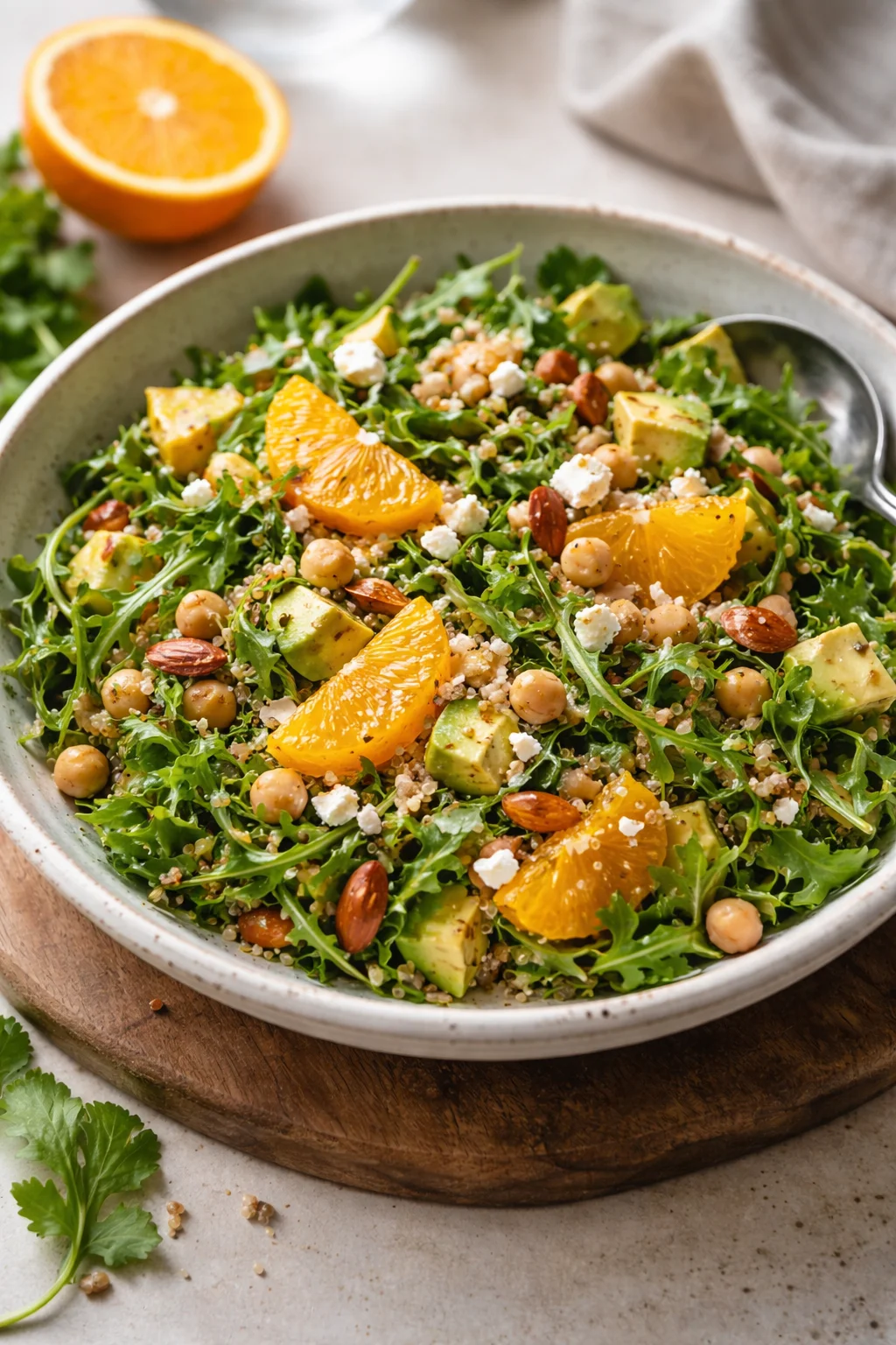 Fresh Arugula Citrus Salad with vibrant oranges and dressing