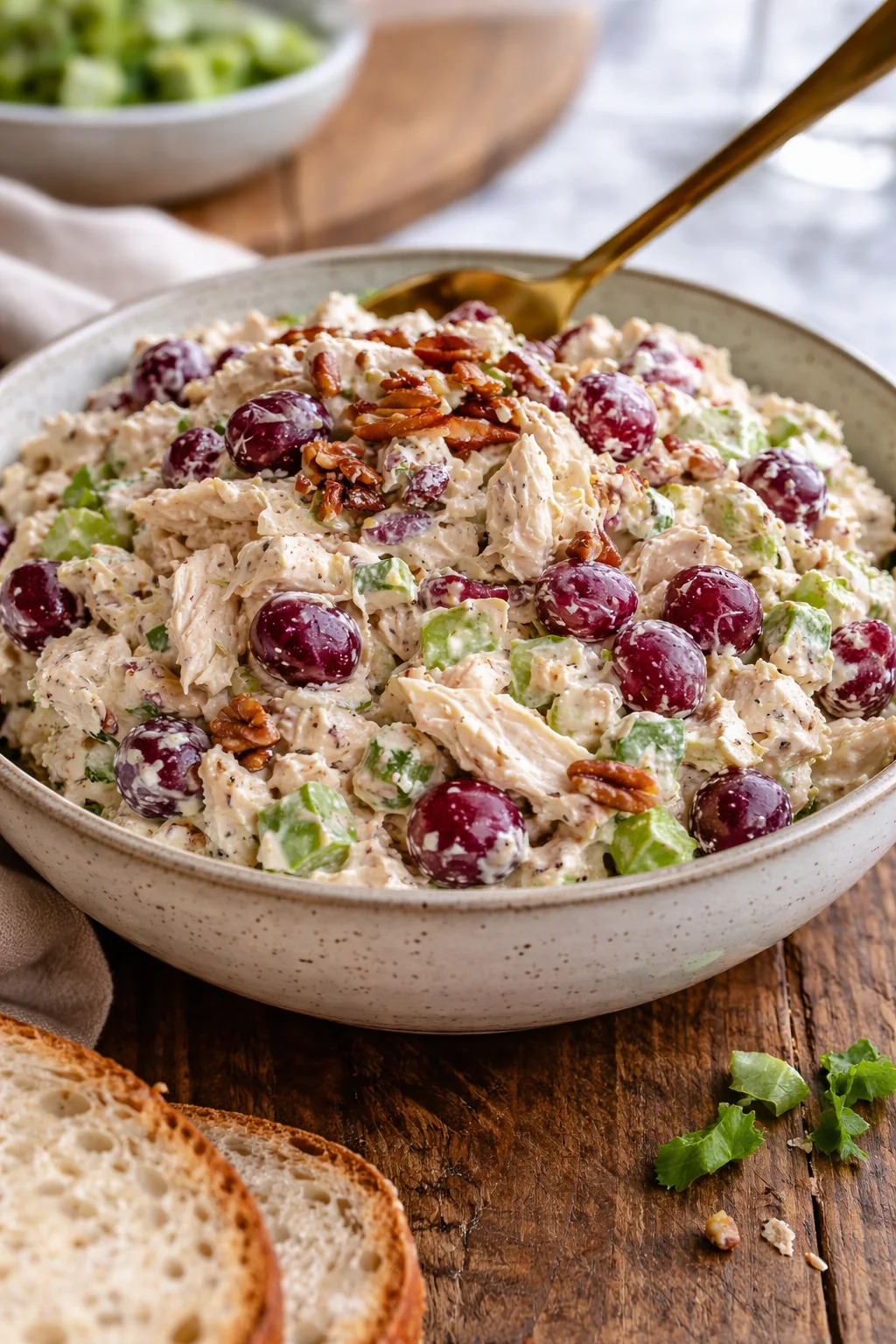 Best ever chicken salad with fresh ingredients and vibrant colors