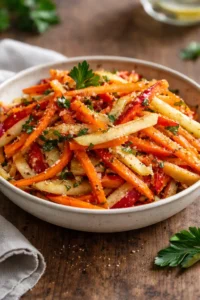 Fresh Carrot Apple Salad with crunchy carrots and sweet apples