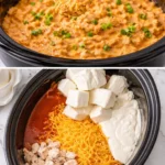 Delicious Crockpot Buffalo Chicken Dip served in a bowl with tortilla chips.