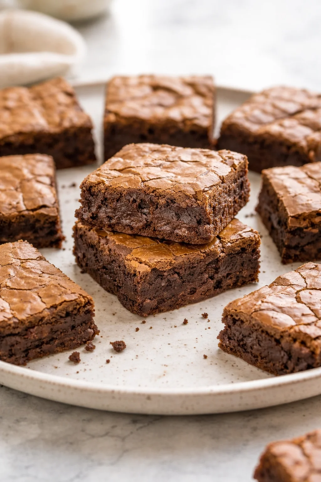 Delicious homemade brownies from an easy brownie recipe.