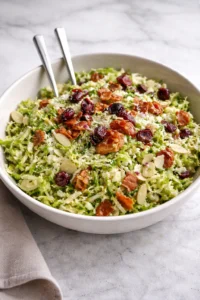 Easy shaved Brussels sprout salad with fresh ingredients on a plate
