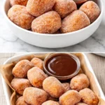 Delicious healthy air fryer churro bites served on a plate