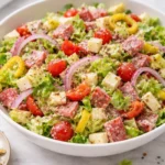 Italian Grinder Salad with fresh vegetables and herbs