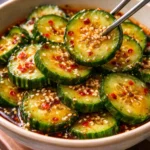 Delicious Korean Cucumber Salad with vibrant flavors and fresh ingredients