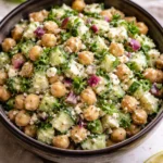 Delicious Lemon Greek Salad with fresh vegetables and zesty dressing.