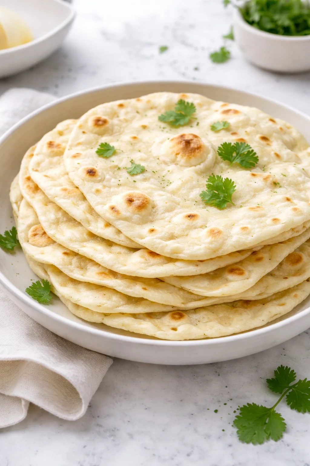 Homemade sourdough tortillas on a wooden surface