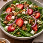 Fresh Spring Mix Salad with Balsamic Honey Dressing served in a bowl.