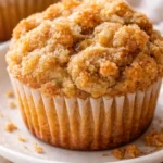 Delicious banana brown sugar crumb muffins fresh out of the oven