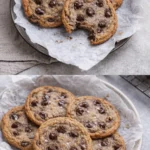 Delicious homemade Banana Chocolate Chip Cookies on a cooling rack.
