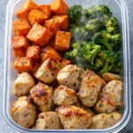Healthy Chicken and Sweet Potato Meal Prep containers for easy weekly meals