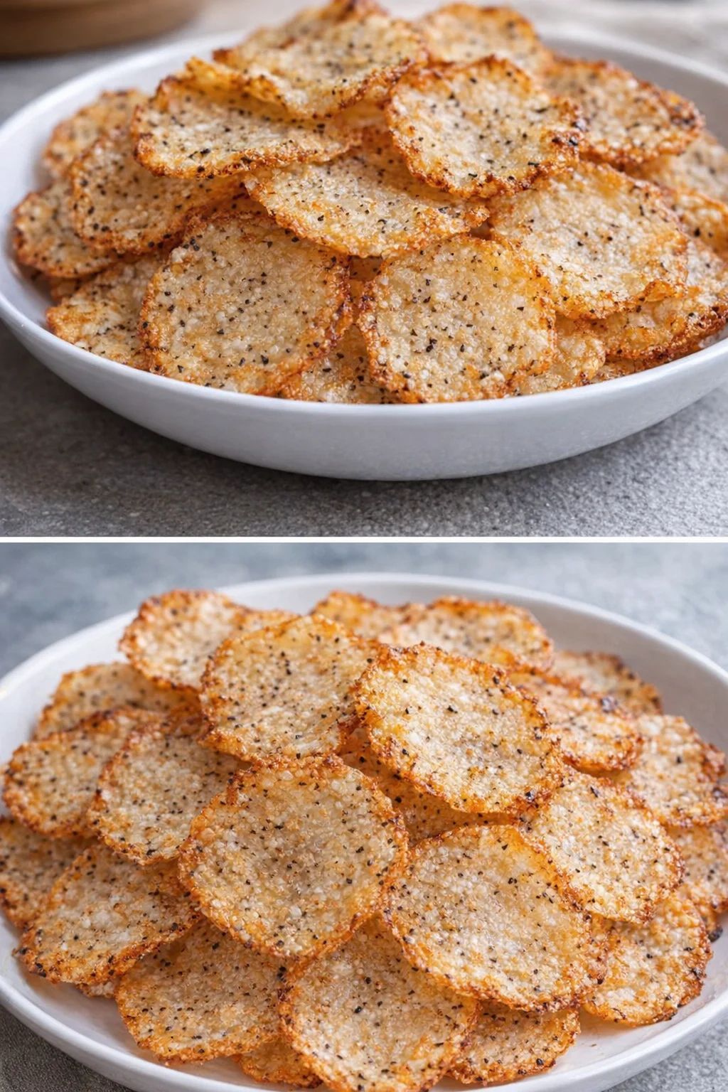 Healthy cottage cheese chips for snacking packed with protein and flavor