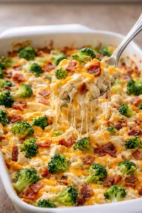 Delicious low carb chicken casserole served in a dish